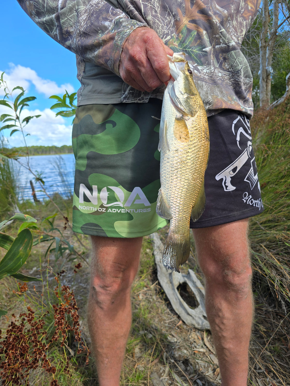 Cammo fishing shorts